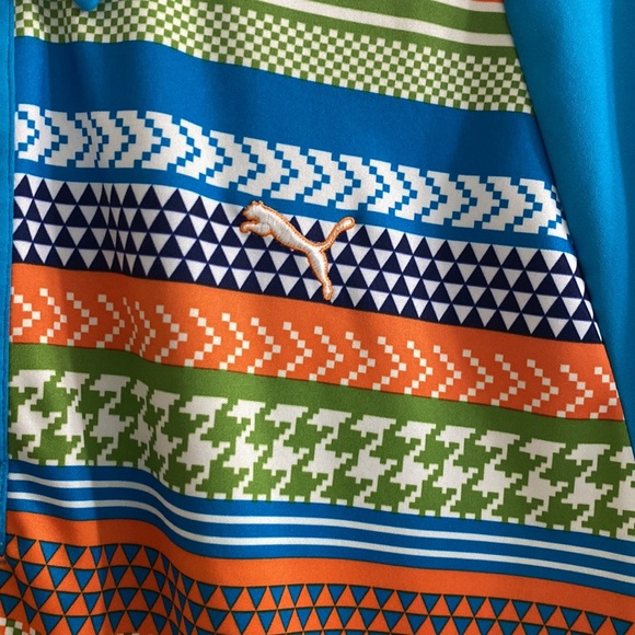 Puma Cool Cell polo with tribal colors size medium - Picture 2 of 12